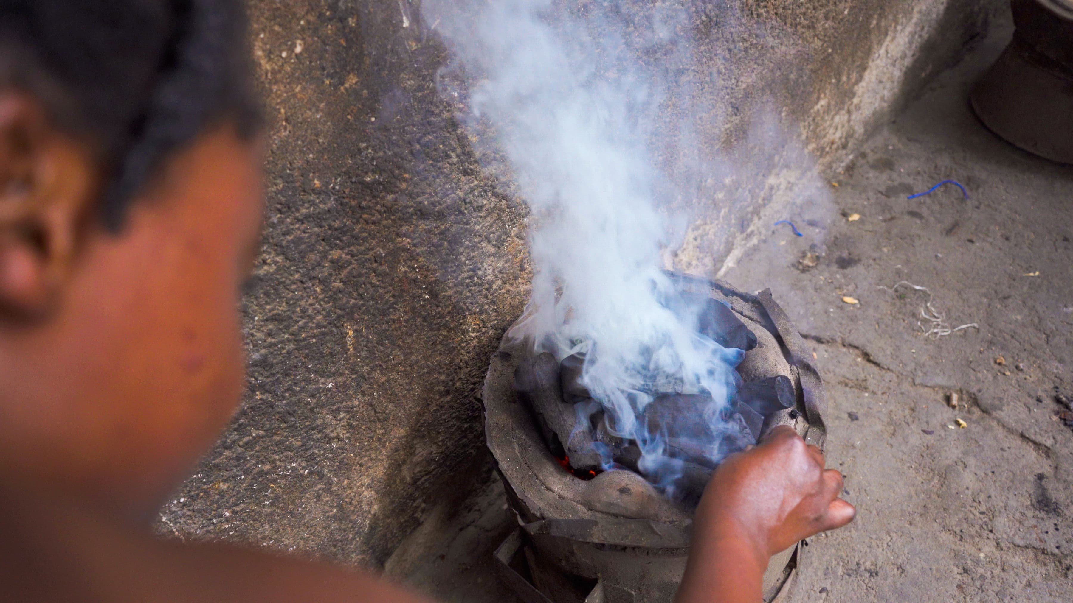 Smoke from cooking fire
